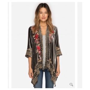 Johnny Was Meri velvet cardigan